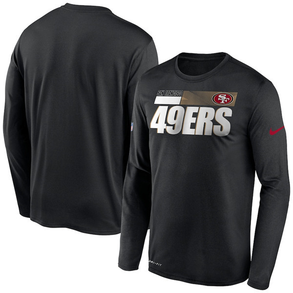 Men's San Francisco 49ers Black NFL 2020 Sideline Impact Legend Performance Long Sleeve T-Shirt Men's San Francisco 49ers Black NFL 2020 Sideline Impact Legend Performance Long Sleeve T-Shirt